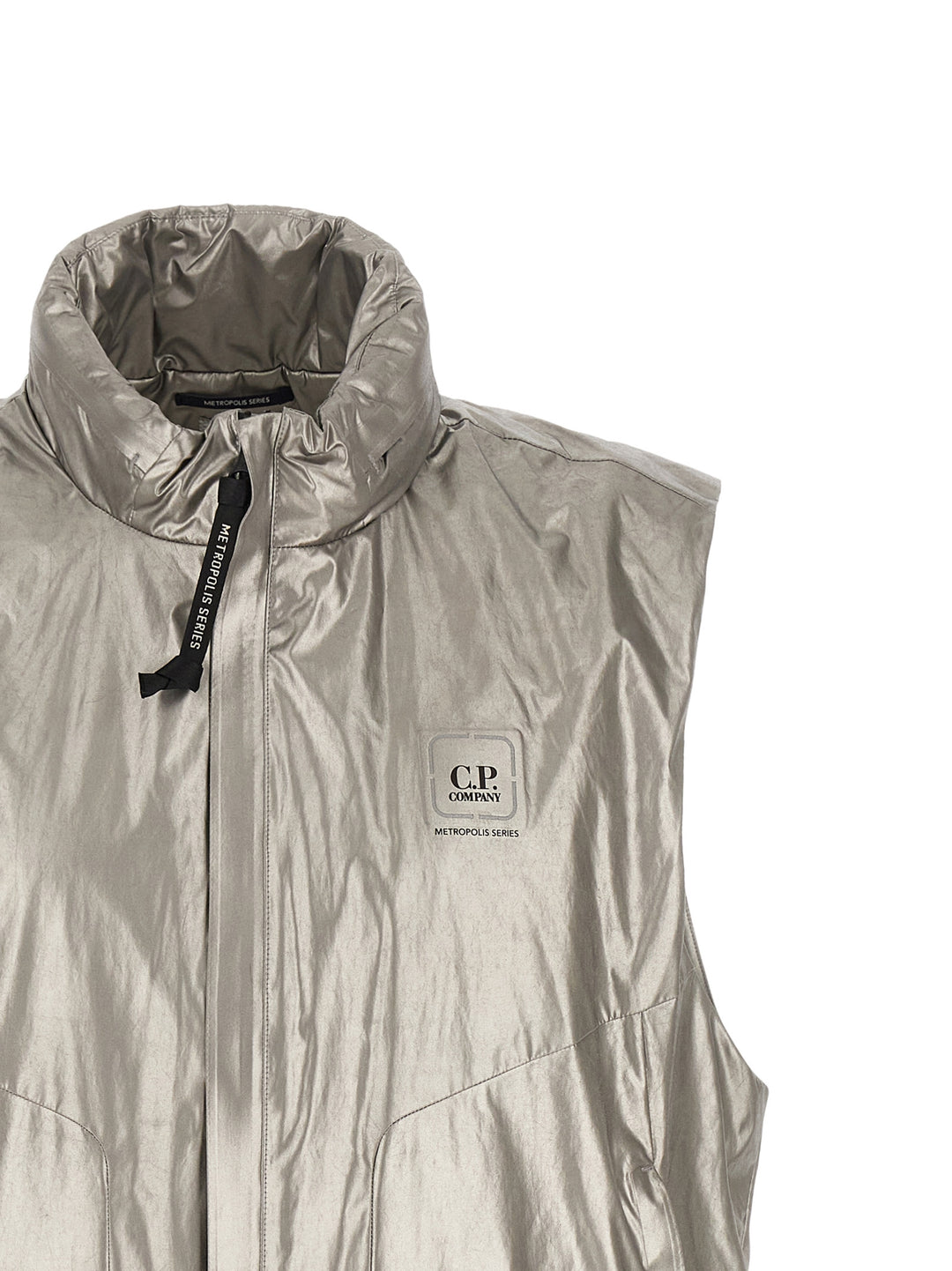 C.P. Company The Metropolis Series Gilet - Silver | d88e70d04910d0c2b93008c4897d777d1bd37b5a
