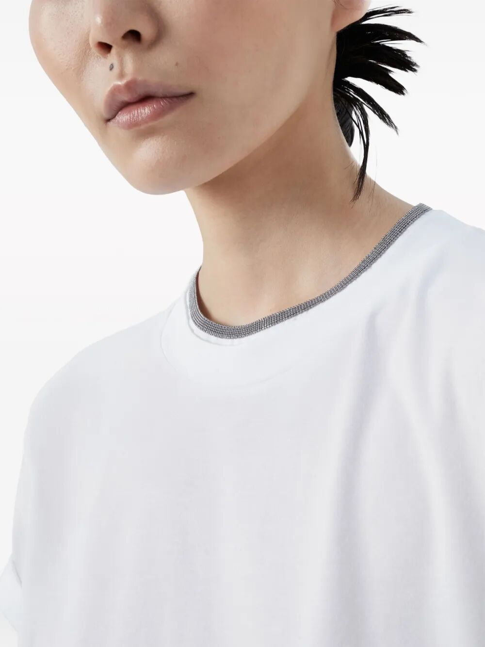 Brunello Cucinelli T-shirts - Bianco | 3a75071b95f624e1faf5c305b9be64e70183a99f