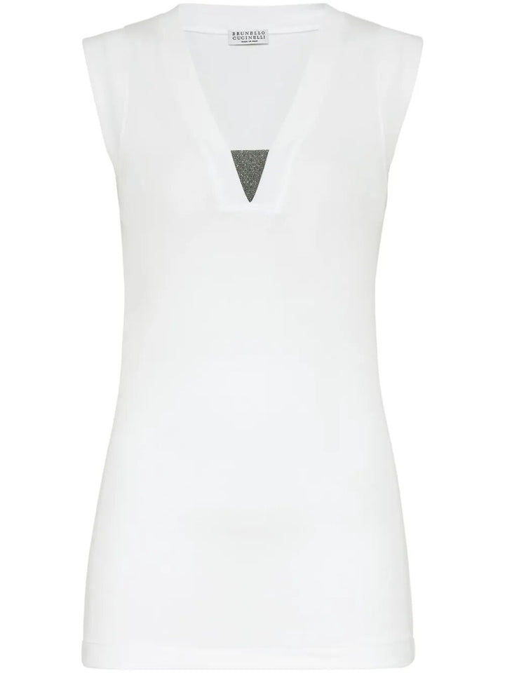 Brunello Cucinelli Top - Bianco | b6679306c74b00192ef9d54ae73e2e3cc828ed71