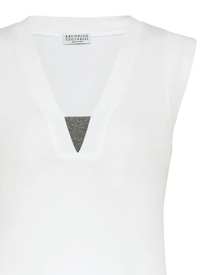 Brunello Cucinelli Top - Bianco | 78bcc8cdf8069b843841051d87200054fda7cc87