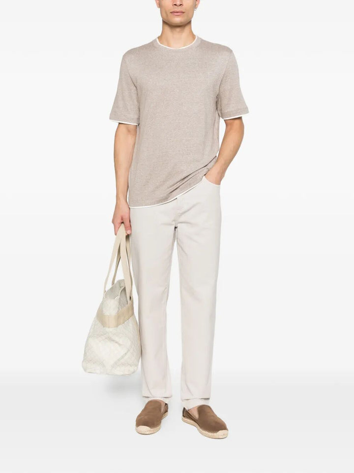 Brunello Cucinelli T-shirts - Marrone | 5eed366ab35e74813d751a5bfeb77a1669873535
