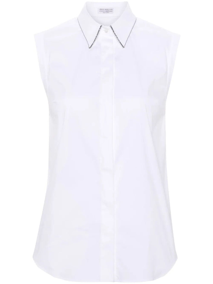 Brunello Cucinelli Plain - Bianco | b92498d21a4ed071fc5d871a670aa9cb21037157