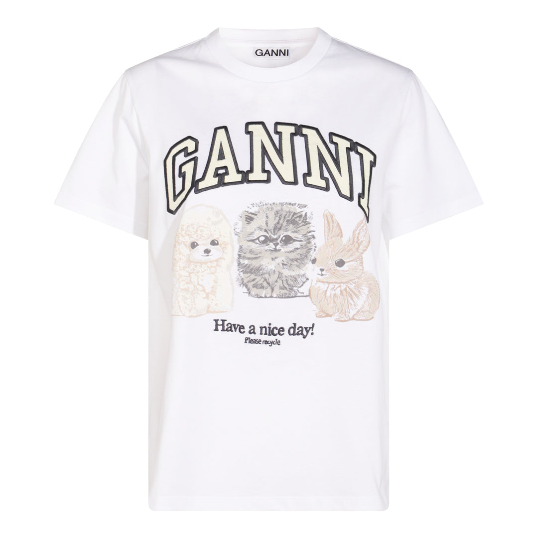 Ganni T-shirts and Polos - Light and natural | fb5b89f4e604d42cdf35c30622f002edcf807d63