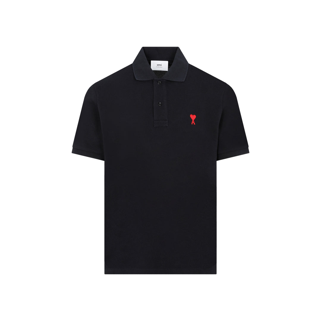 Ami Paris Polo - Nero | 36e277e10628f26b216c48e79875b202c91dc522