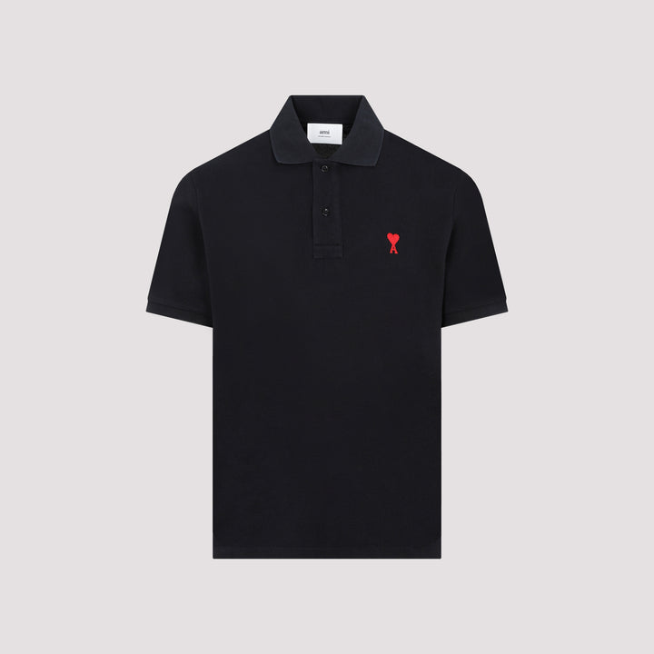Ami Paris Polo - Nero | e8fe36747a640690de0213af28a2c3ca8bf64852