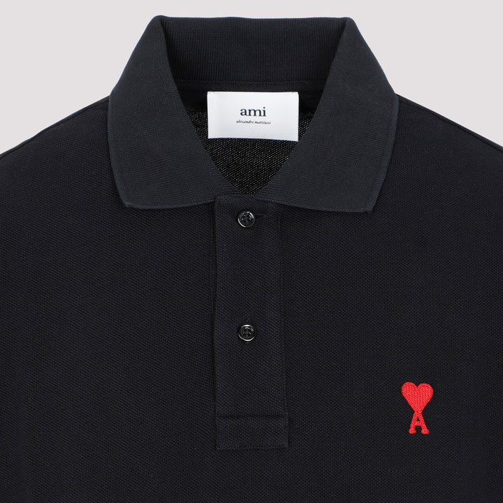 Ami Paris Polo - Nero | 5c7afdf15d6fe10642ac918317abee83b3a2b561