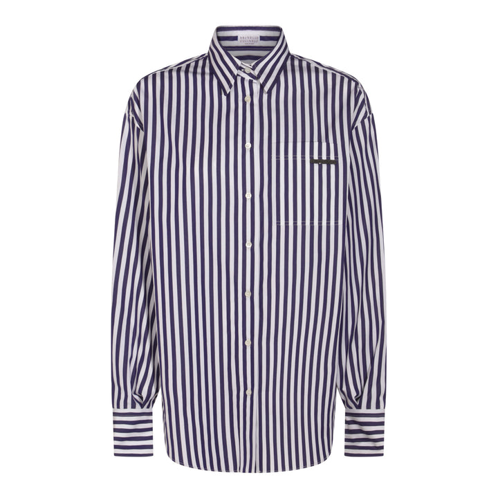 Brunello Cucinelli Shirts - BIANCO/BLUE | 1ad27aa7e29a8a6250d834c1a5994de65ccbd45e