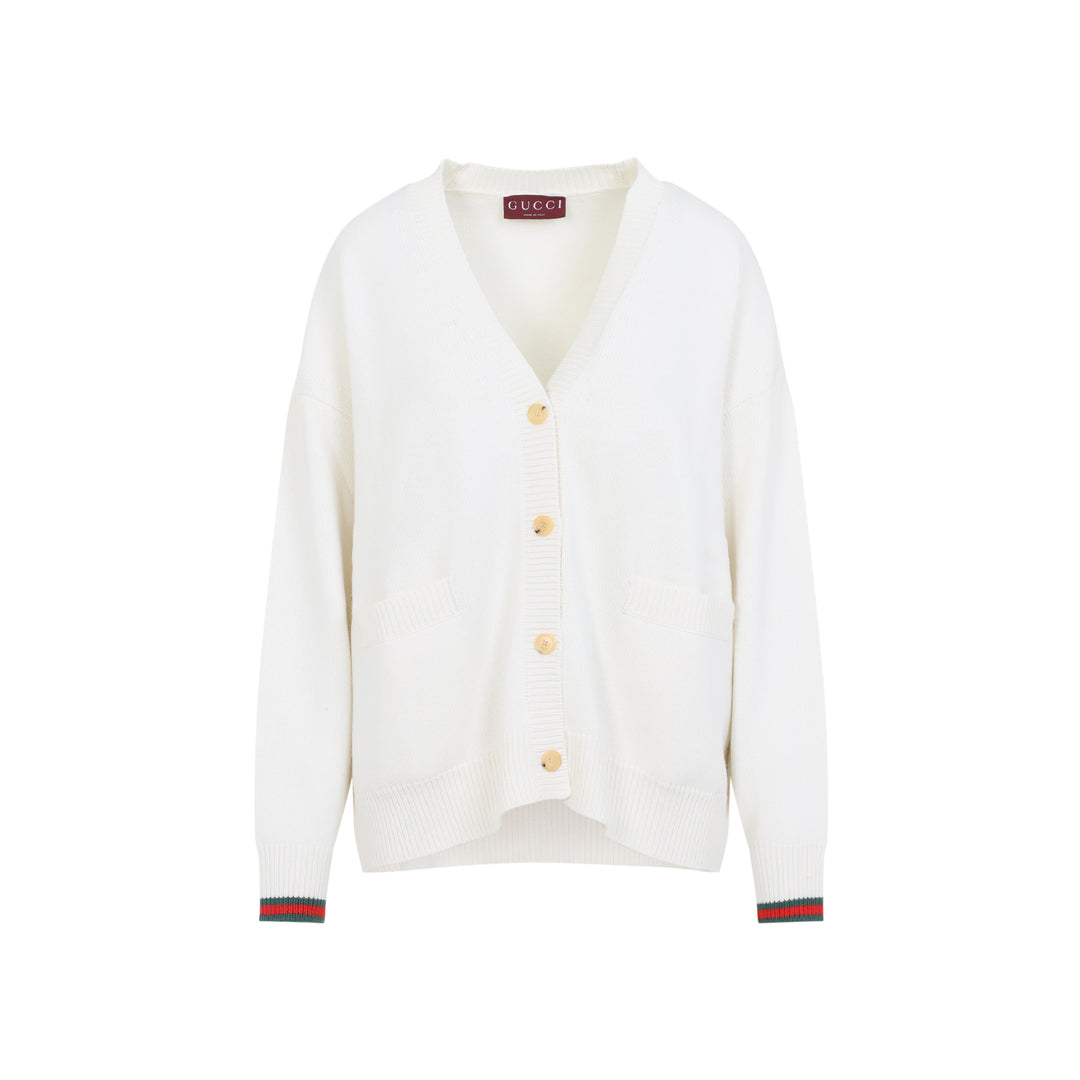 Gucci Cardigan - Bianco | 5e510637744cf6a6fc5613bbcb769154b1d69b5b