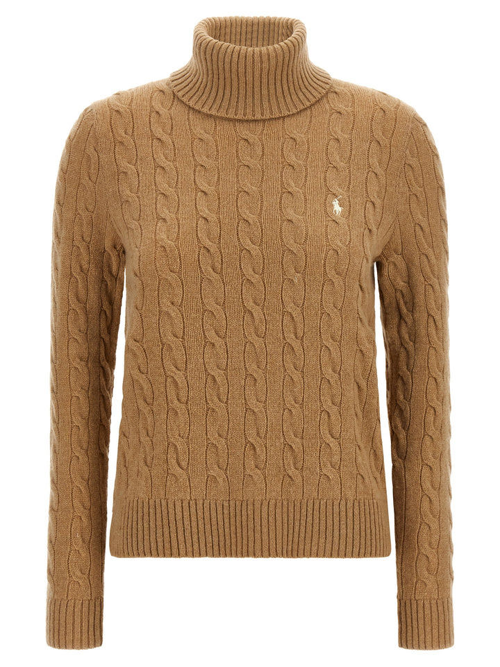 Polo Ralph Lauren Braided Turtleneck Sweater Maglioni - Beige | 1aea7901e2abb06cfe474ca4242cb1daa363d708