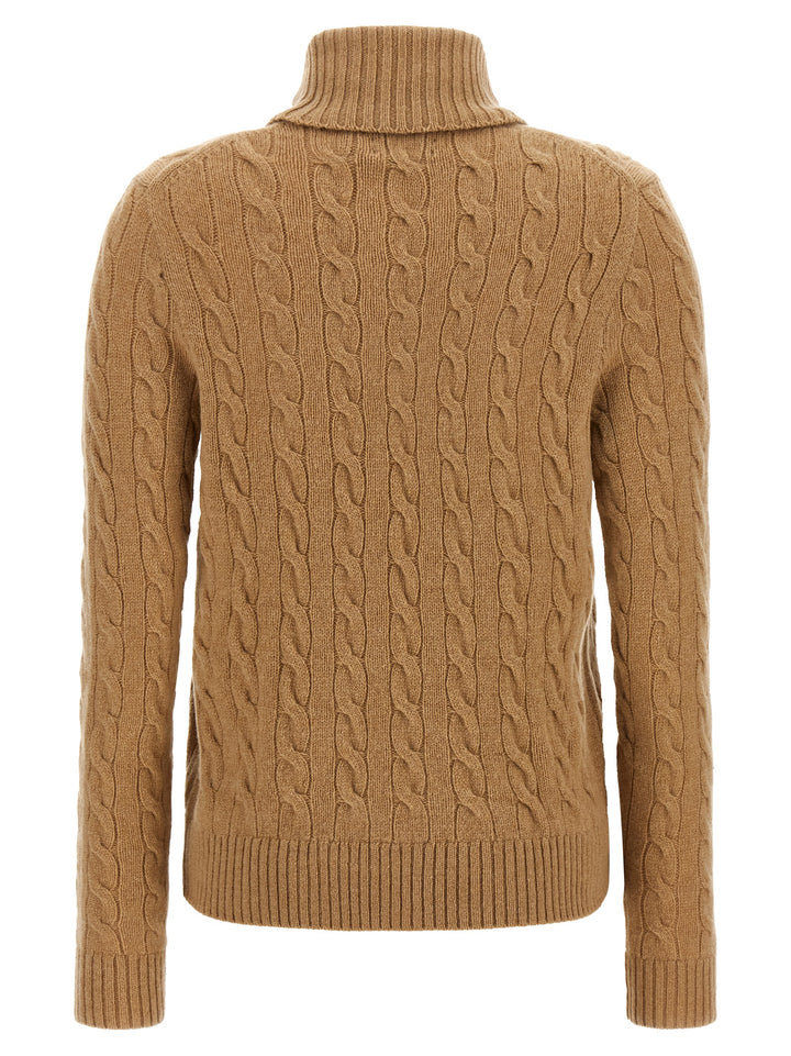 Polo Ralph Lauren Braided Turtleneck Sweater Maglioni - Beige | 5051c614e5e801ffd25dbcbb7f7f8df53298a102