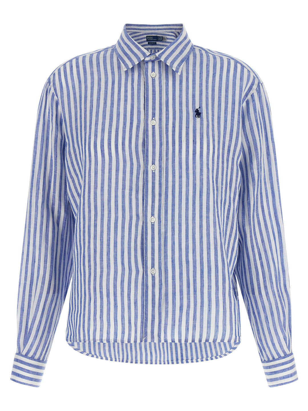Polo Ralph Lauren Striped Linen Shirt Camicie - Celeste | 46796161b74fce1b5f434b326e675f24cce693f5