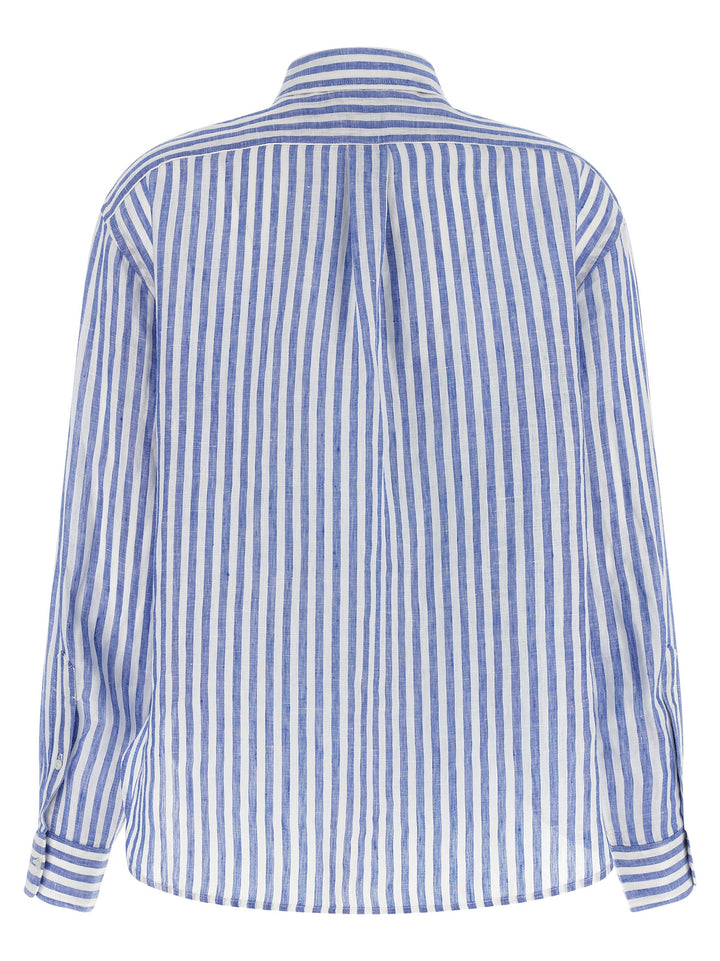 Polo Ralph Lauren Striped Linen Shirt Camicie - Celeste | 6bc08ace10a5aa692a2108857047ed72904b214d