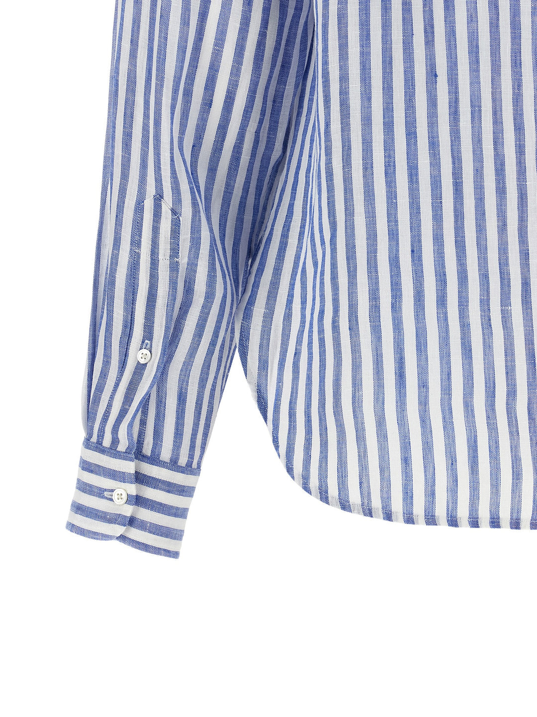 Polo Ralph Lauren Striped Linen Shirt Camicie - Celeste | 088e795ba07e3d5121c11ee207750e1e9495d618