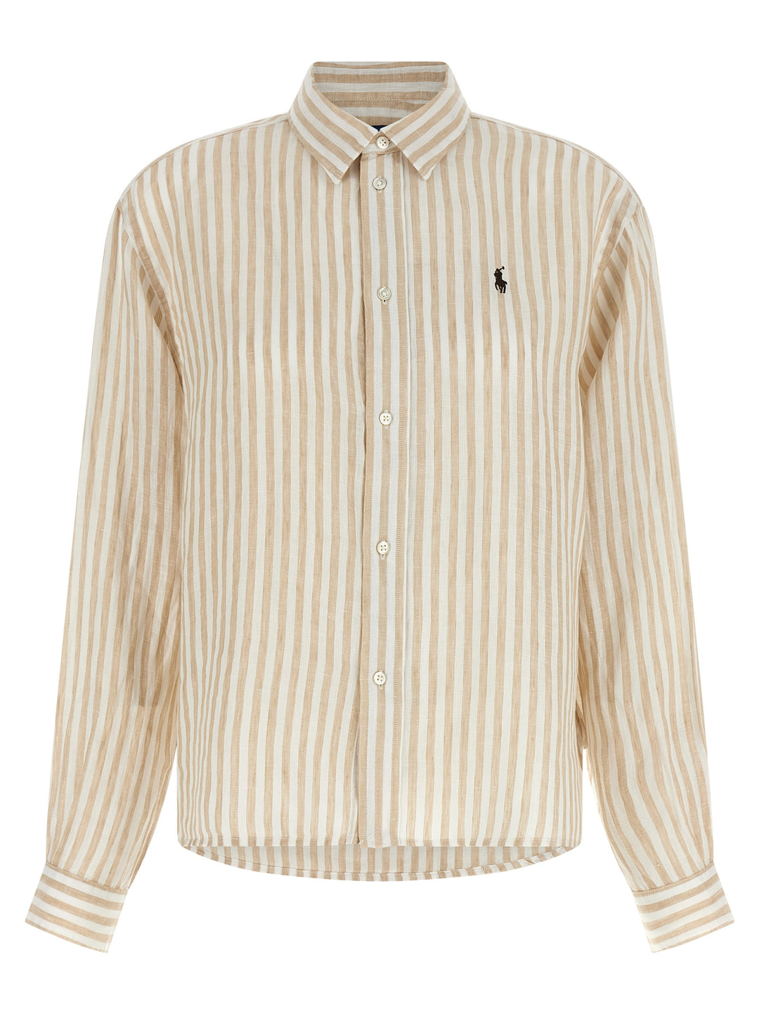 Polo Ralph Lauren Striped Linen Shirt Camicie - Beige | 01a04736c37051a60b1ac0d417c25b0f32f9ffac