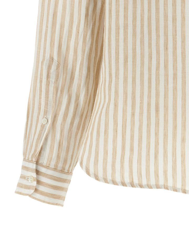 Polo Ralph Lauren Striped Linen Shirt Camicie - Beige | 651534c0b24dee88b565818386271da1e37a5db6
