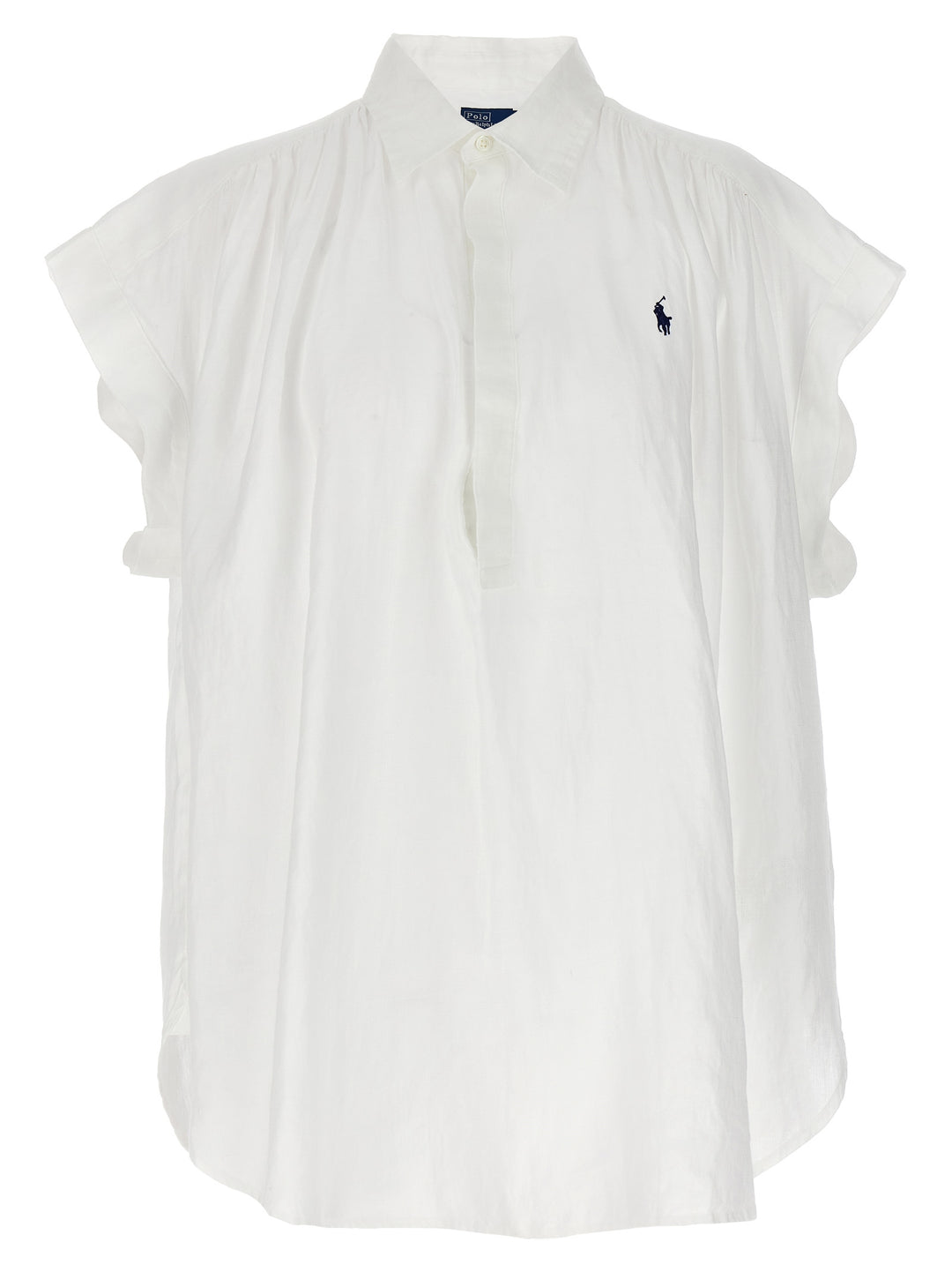 Logo Embroidery Blouse Camicie Bianco