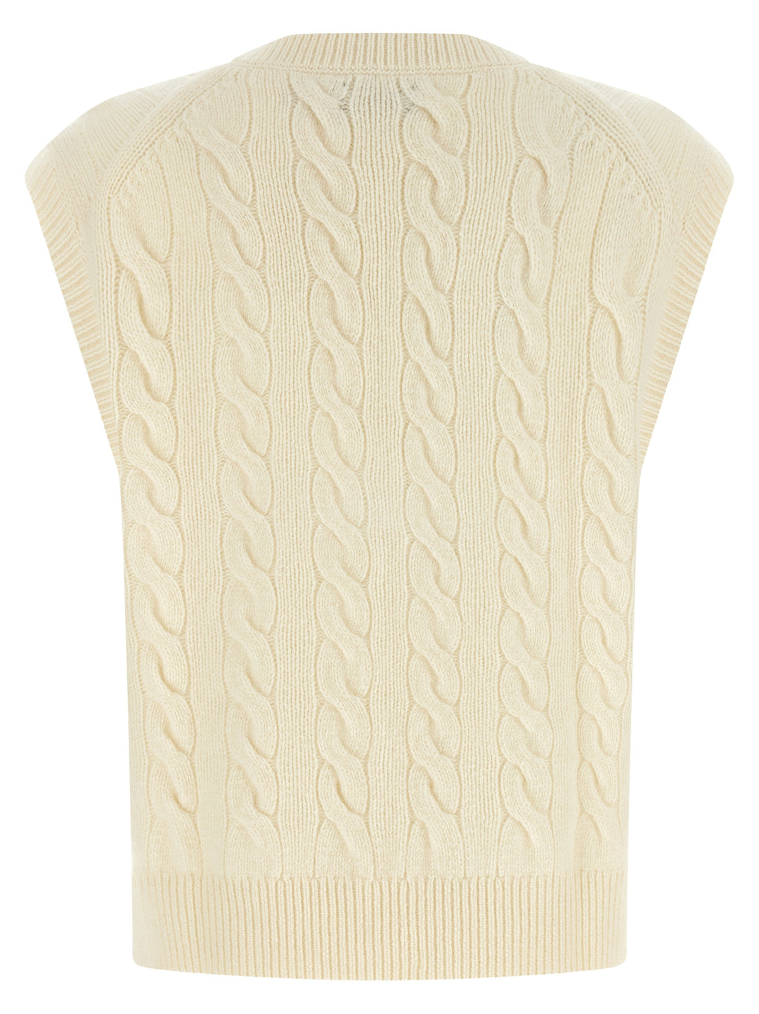 Polo Ralph Lauren Braided Vest Gilet - Bianco | 855263c6f5fd0649e3d3adda623f4a0037ecc3fa