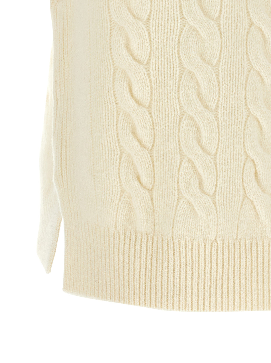 Polo Ralph Lauren Braided Vest Gilet - Bianco | 911b18d5f15ce657e871e1aa9b4dd6fdcb158052