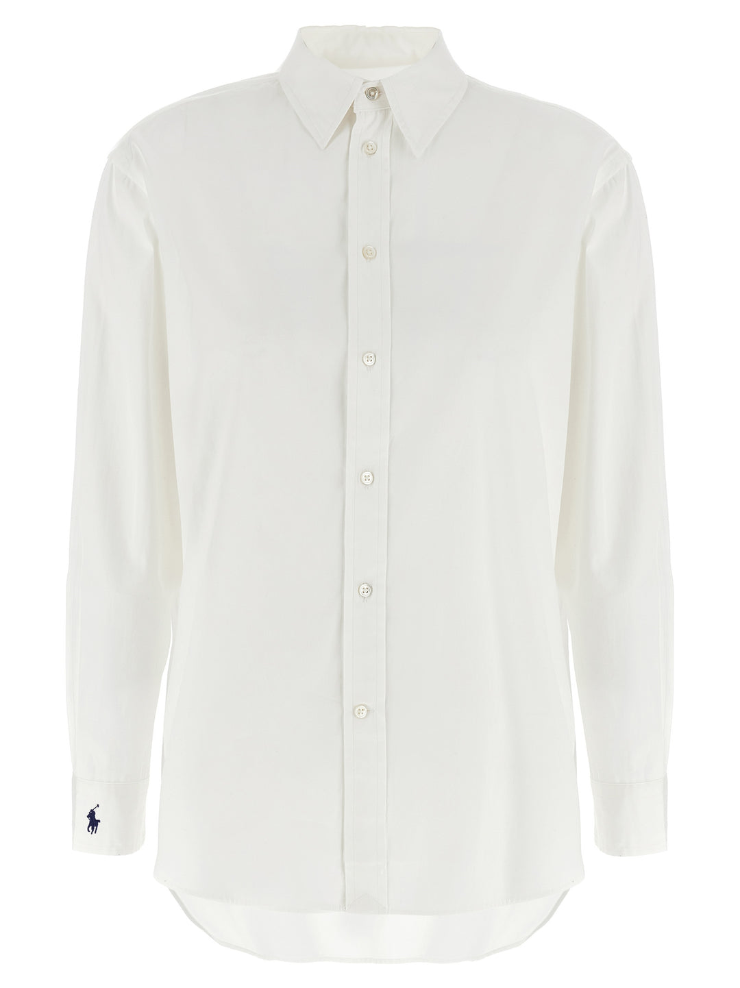 Polo Ralph Lauren Embroidered Cuffs Shirt Camicie - Bianco | b90050c23729fa8db6ff68a20641624adf19b3d7