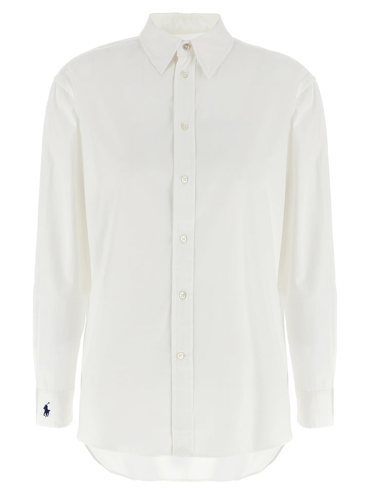 Polo Ralph Lauren Embroidered Cuffs Shirt Camicie - Bianco | b90050c23729fa8db6ff68a20641624adf19b3d7