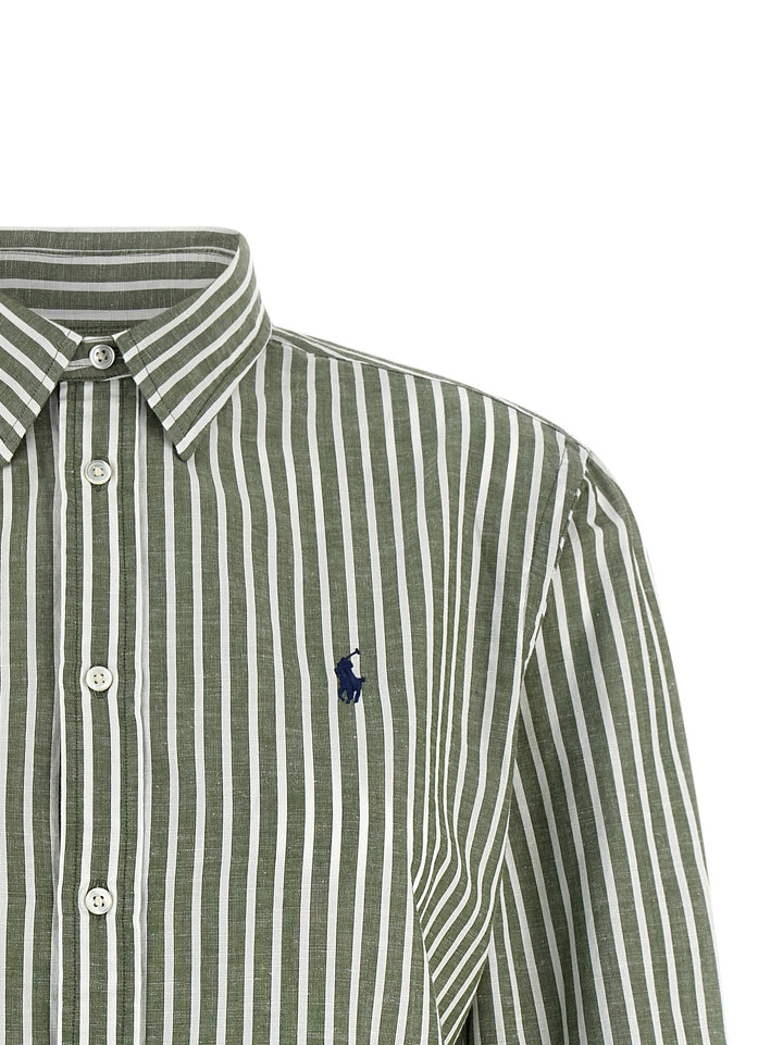 Polo Ralph Lauren Cotton And Linen Shirt Camicie - Verde | d0d82135b36c3d23a7564d65c686e8d72d2e2336