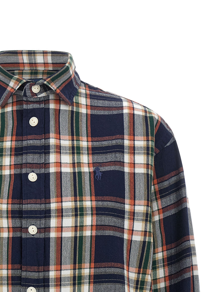 Polo Ralph Lauren Checked Shirt With Embroidered Logo Camicie - Blu | 2ccd4d3792a6fe7e10cac07fd0398cd17e4765eb