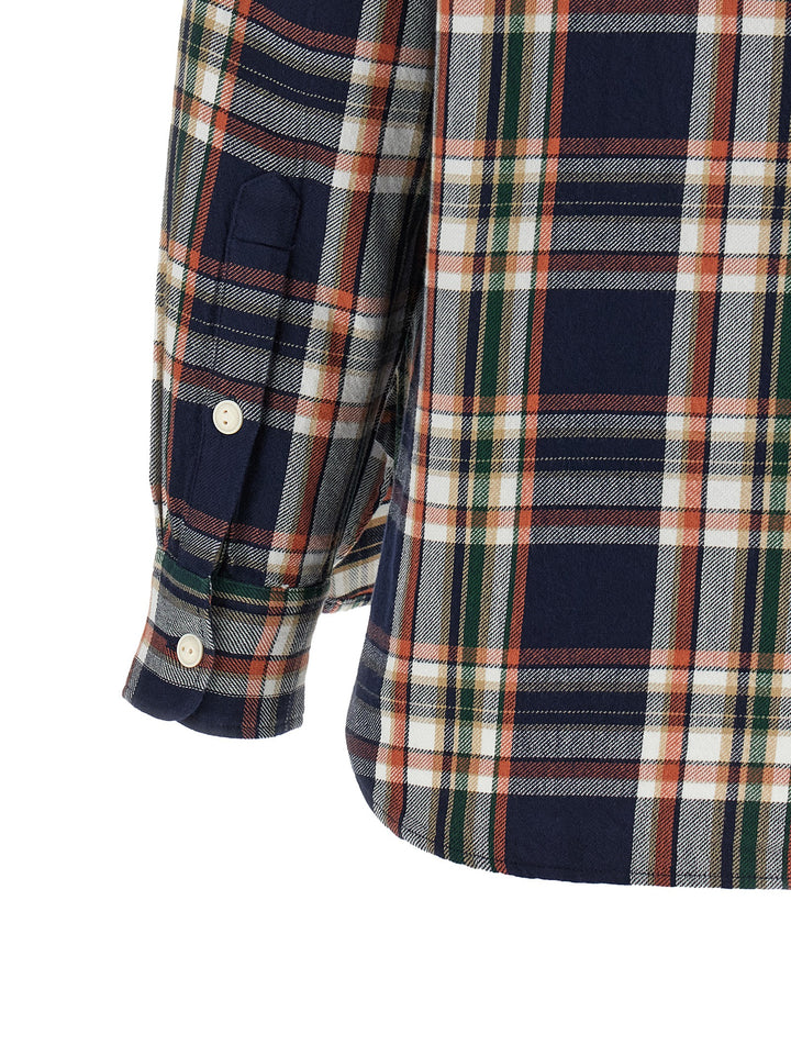 Polo Ralph Lauren Checked Shirt With Embroidered Logo Camicie - Blu | 6015c3f27fa972d74a89b25908994ecdd06ed2fa