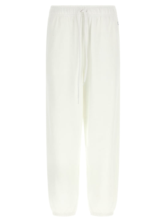 Logo Embroidery Joggers Pantaloni Bianco