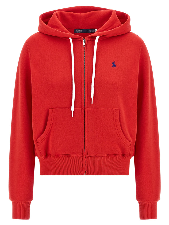 Polo Ralph Lauren Logo Embroidery Hoodie Felpe - Rosso | 9f79f84343f969a60e4305f332db73955e4edb38