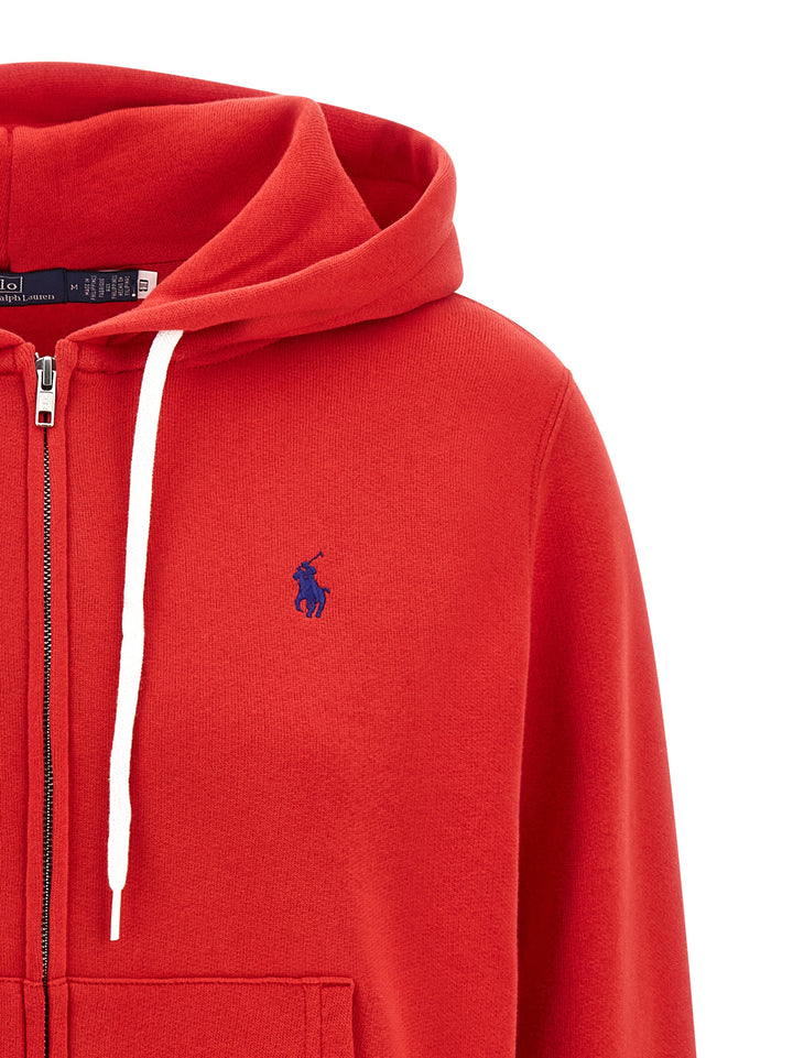 Polo Ralph Lauren Logo Embroidery Hoodie Felpe - Rosso | 66b0d2f38e7c487946d8de40c4619dbefa0f0471