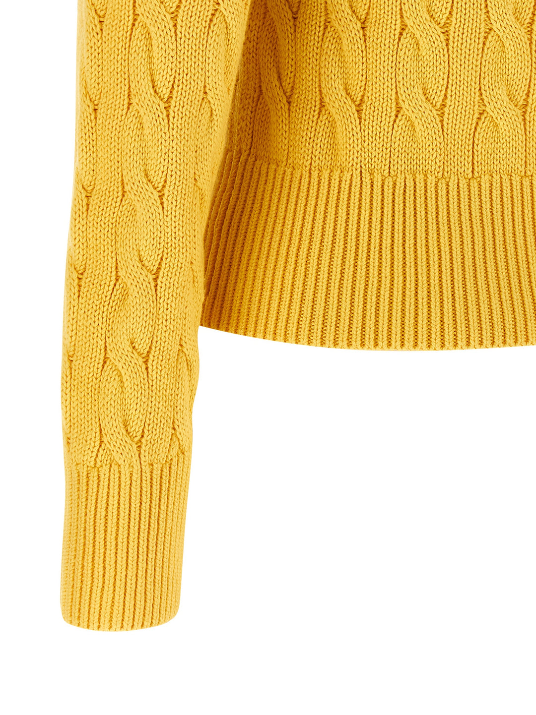 Polo Ralph Lauren Cotton Cable Cardigan Maglioni - Giallo | 6209a86aeff37b238664fbdd35b2088404415b64
