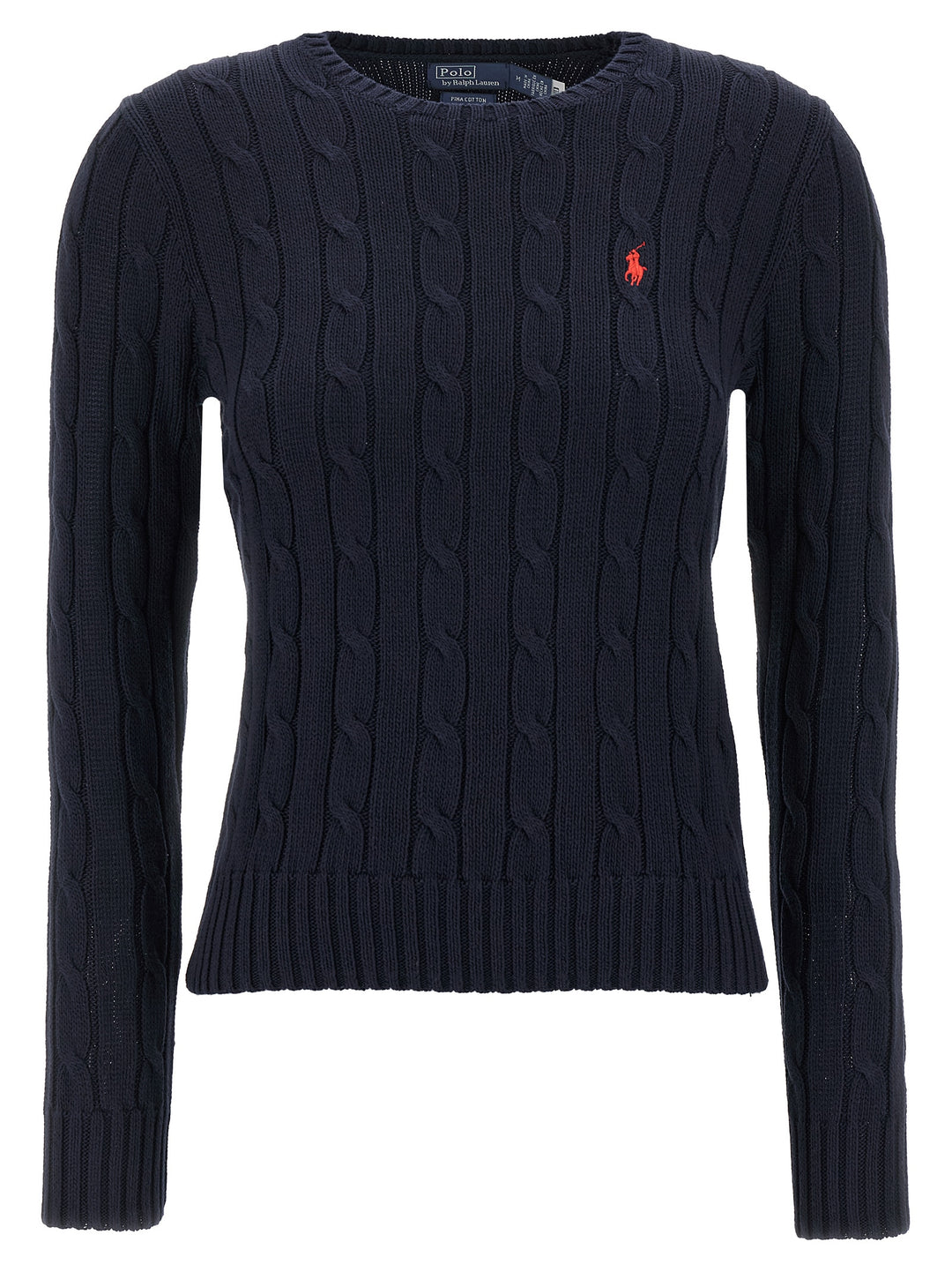 Polo Ralph Lauren Braided Cotton Sweater Maglioni - Blu | 55165f02b9d7ec434e93267bb06d9cf6bde7db20