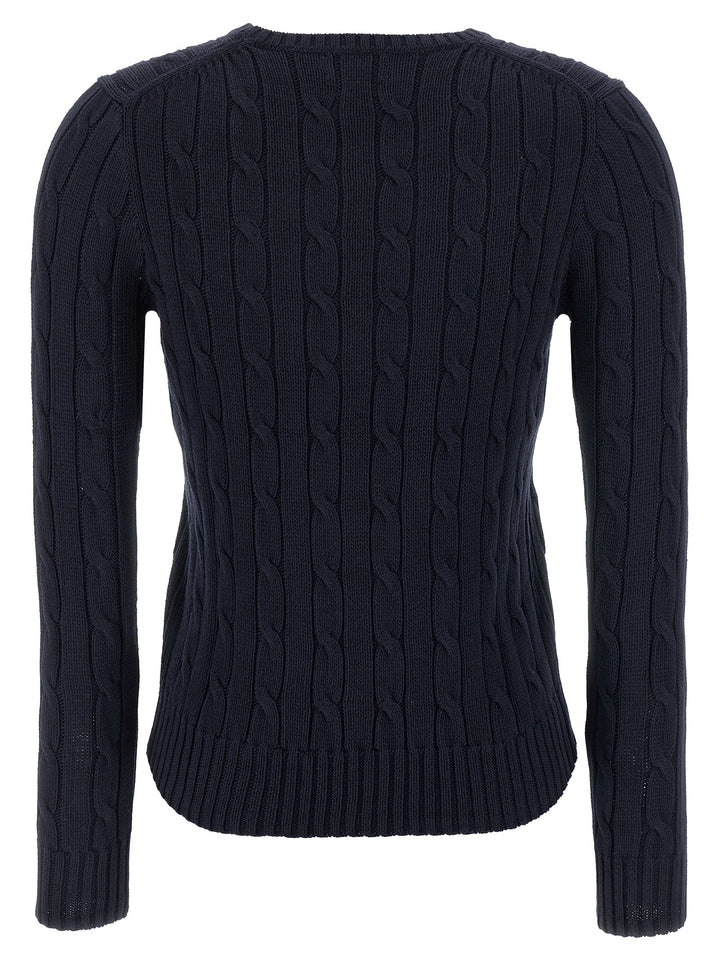 Polo Ralph Lauren Braided Cotton Sweater Maglioni - Blu | ecd80609f2226512c024db8d31c640cff85669f3