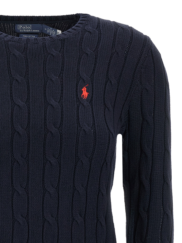 Polo Ralph Lauren Braided Cotton Sweater Maglioni - Blu | 053294cc73bd944995b8493a6ba19f882b496782