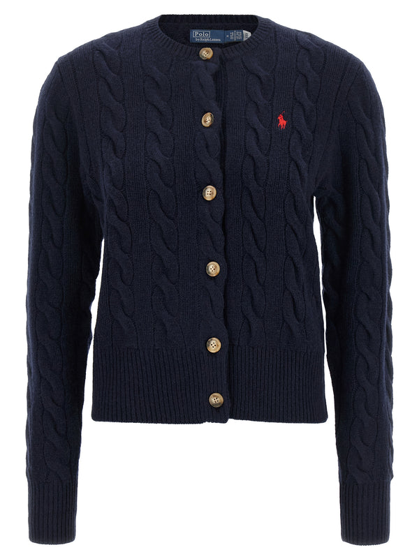 Cable Knit Cardigan Maglioni Blu
