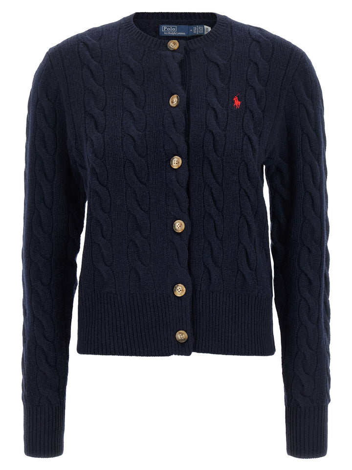 Polo Ralph Lauren Cable Knit Cardigan Maglioni - Blu | 01f66959fa90ab5a1ede4742ecdd1e14fe874b31