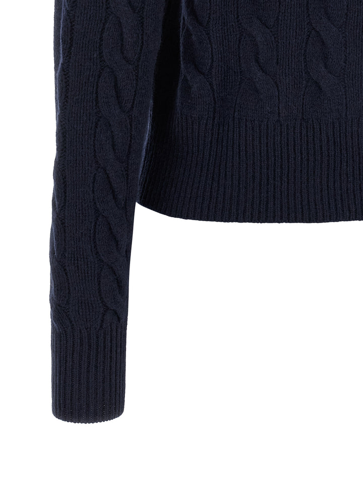 Polo Ralph Lauren Cable Knit Cardigan Maglioni - Blu | 3412a0fdd6b80e47c8dc73a767169ab5a9fec01c