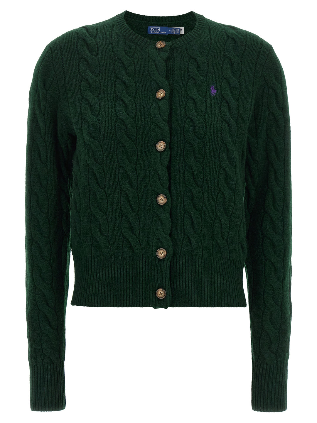 Polo Ralph Lauren Braided Cardigan Maglioni - Verde | 5b07e9d6af51e69d74595455daf605da73bf60f1
