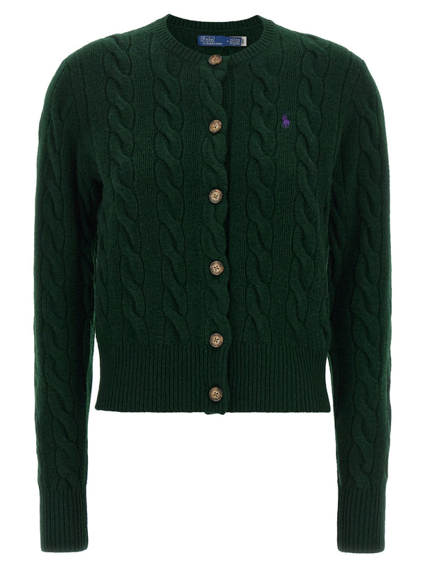 Braided Cardigan Maglioni Verde