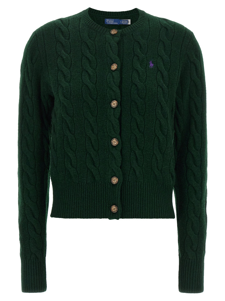 Polo Ralph Lauren Braided Cardigan Maglioni - Verde | 5b07e9d6af51e69d74595455daf605da73bf60f1