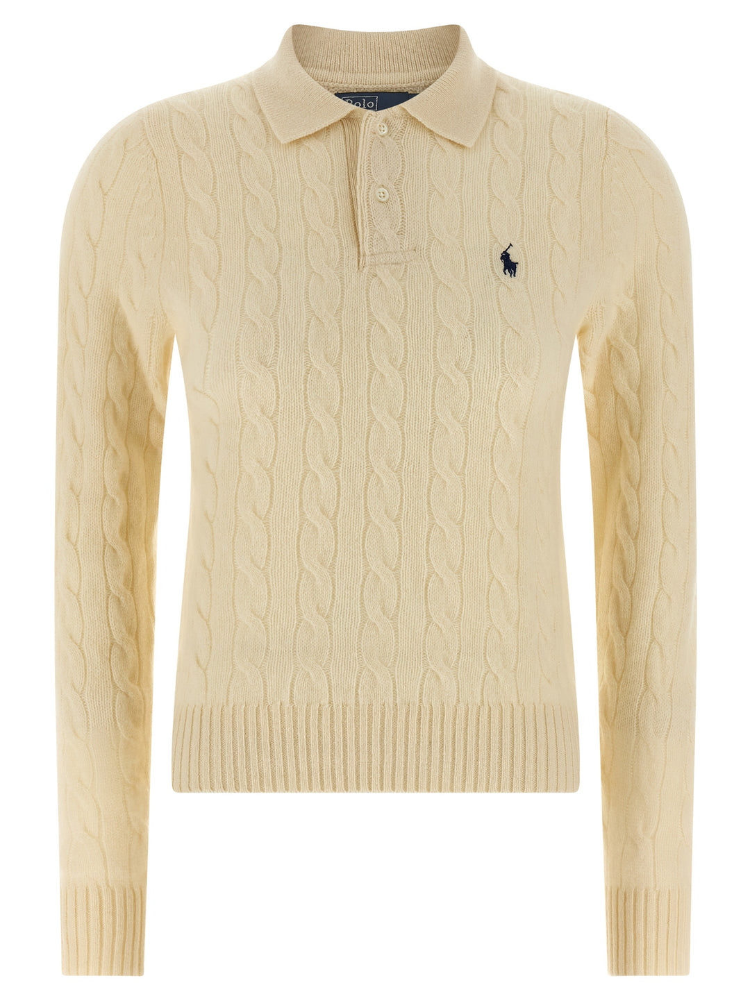 Polo Ralph Lauren Braided  Shirt Polo - Bianco | 652f73bdeb7aa978f05b8f4b5b1d194328e08126