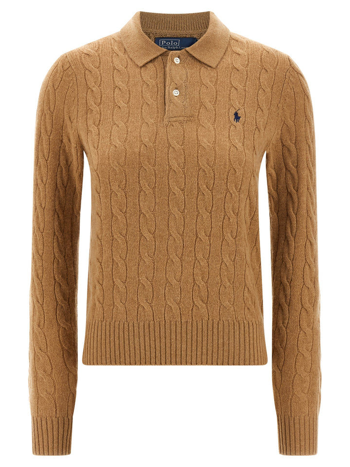 Polo Ralph Lauren Braided  Shirt Polo - Beige | 596f771d989ed744a4d5b24f56cf61a78349ab41