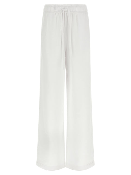 Logo Embroidery Joggers Pantaloni Bianco
