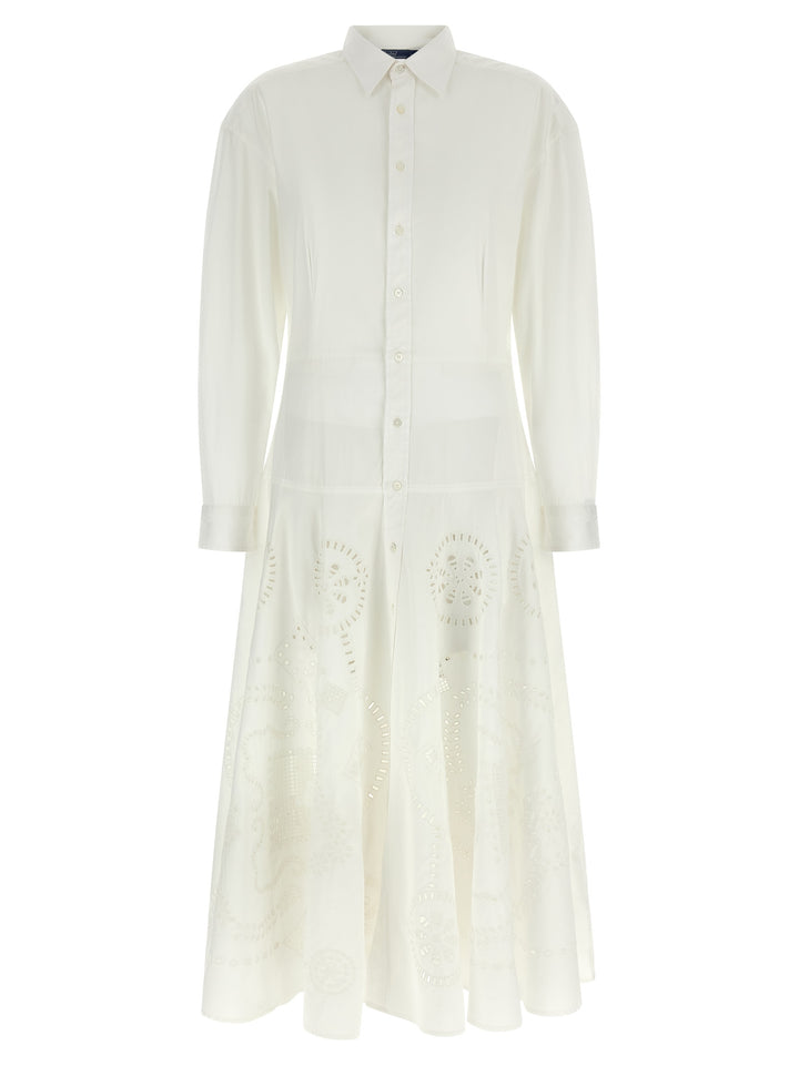 Polo Ralph Lauren Openwork Embroidery Dress Abiti - Bianco | a3bcaa17c7a8a043d87150e02a1d4a7f5ffbde8a