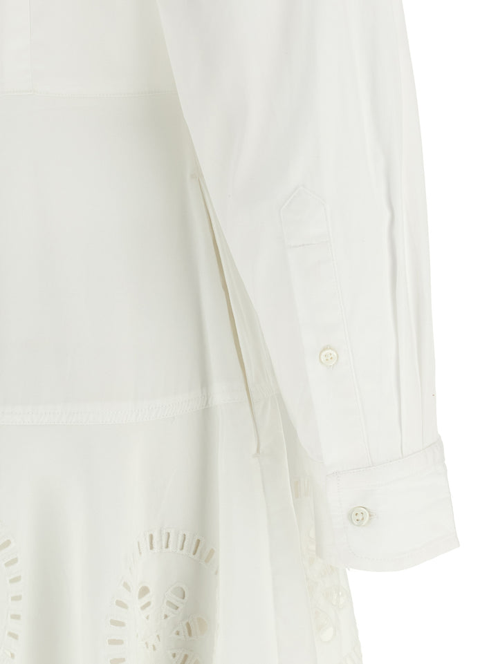 Polo Ralph Lauren Openwork Embroidery Dress Abiti - Bianco | 10eaac25887feba143c31513101c899a6a27f021