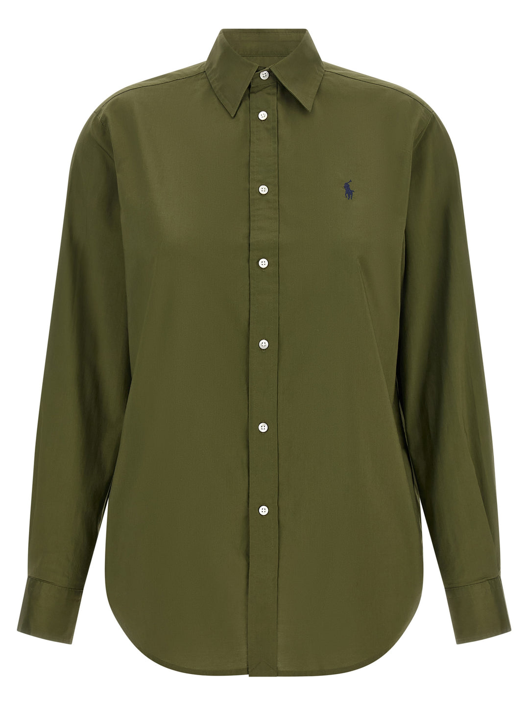 Polo Ralph Lauren Logo Embroidery Cotton Shirt Camicie - Verde | 8dac66d4cda69b9541ecc7a82e6984164c268308