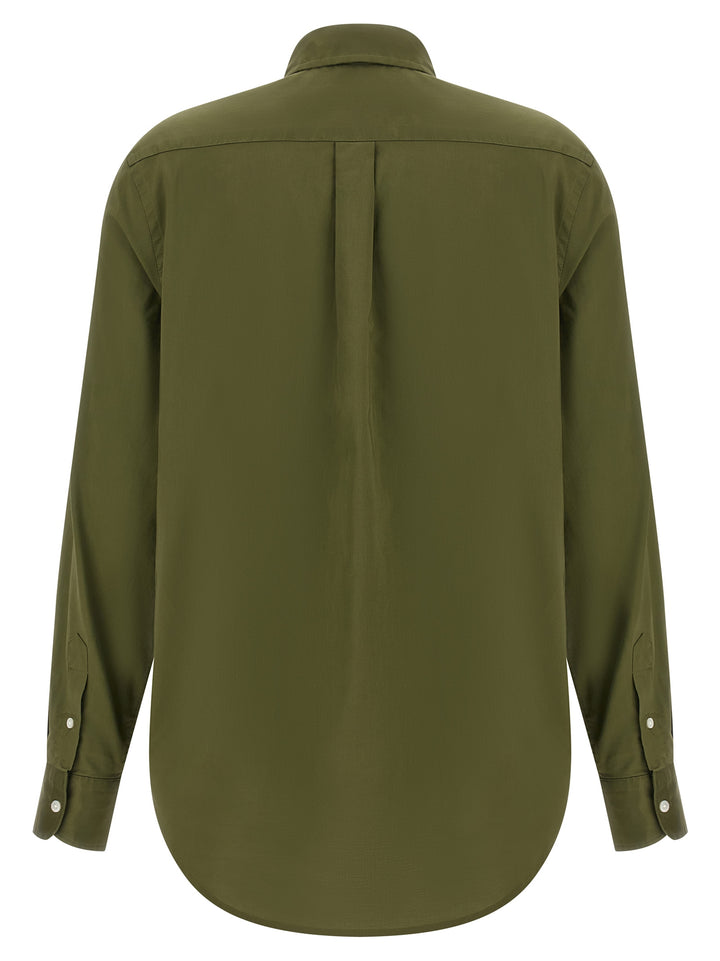 Polo Ralph Lauren Logo Embroidery Cotton Shirt Camicie - Verde | b69be0e9d1b36094a4c5fdf8f8c91f73621e0b88