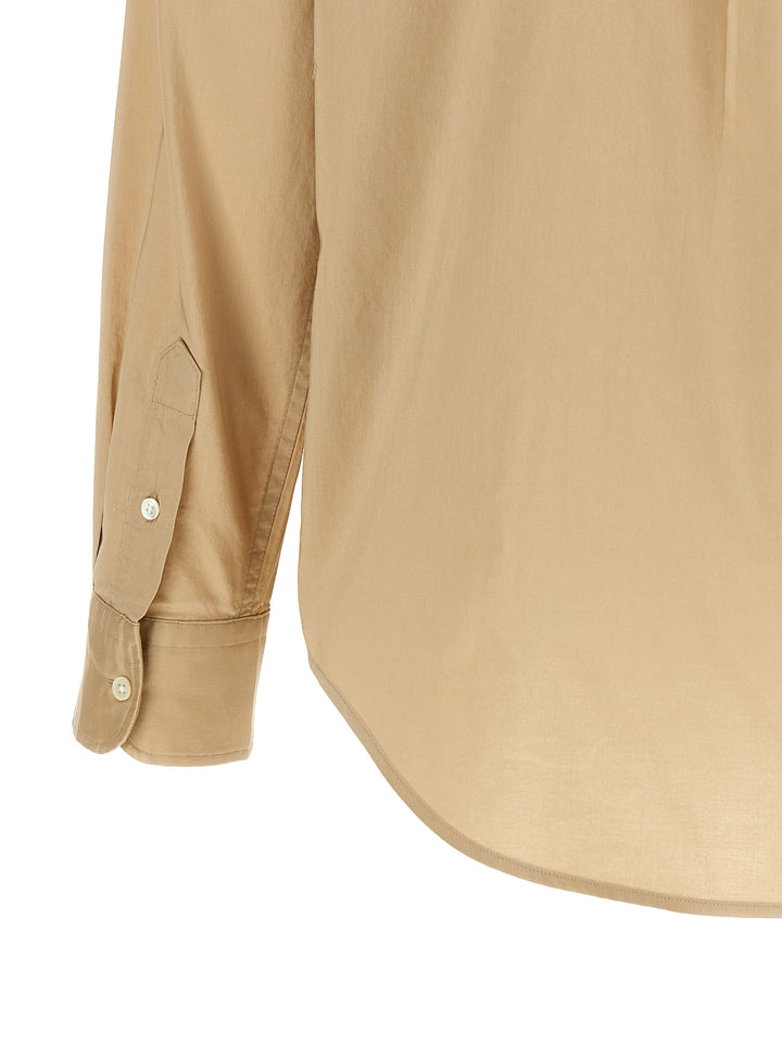 Polo Ralph Lauren Logo Embroidery Cotton Shirt Camicie - Beige | 3089ed6a05eeb9b1a9fcd186c5389f13d0bec082