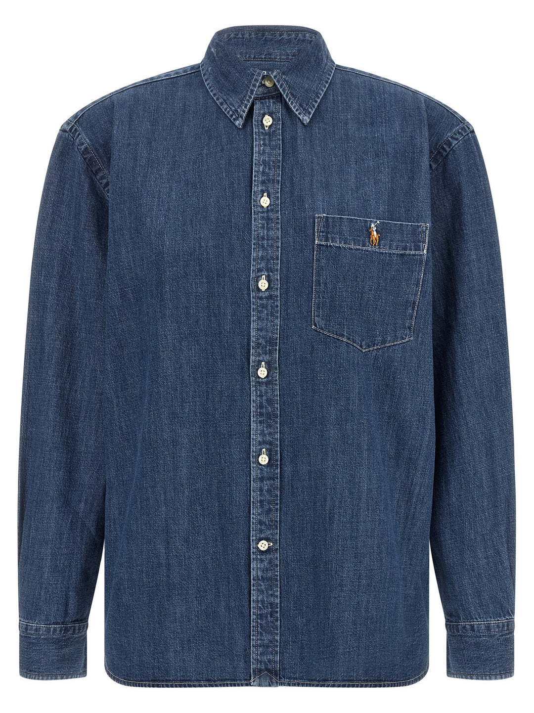 Polo Ralph Lauren Denim Shirt With Logo Embroidery Camicie - Blu | d05e44d49392d50a7bb1d79b89b21f26aa8ae20a