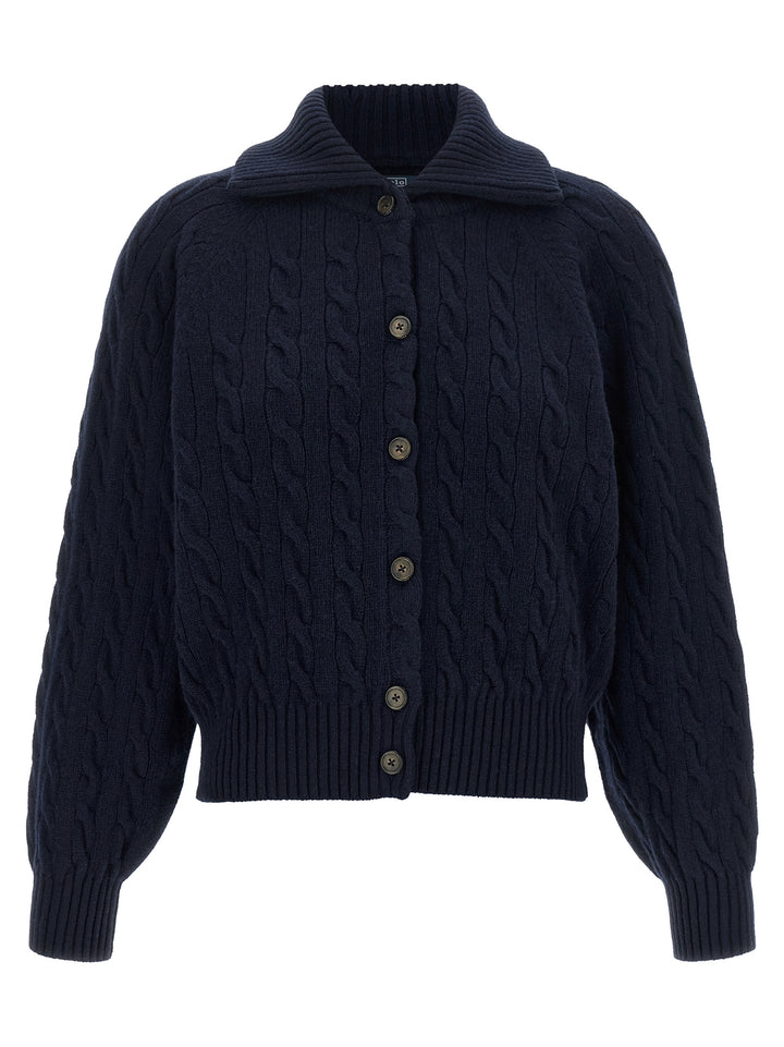 Polo Ralph Lauren Braided Cardigan Maglioni - Blu | 831ffa2c4789c4d3d5cba5f1be0b3f94fea9037d